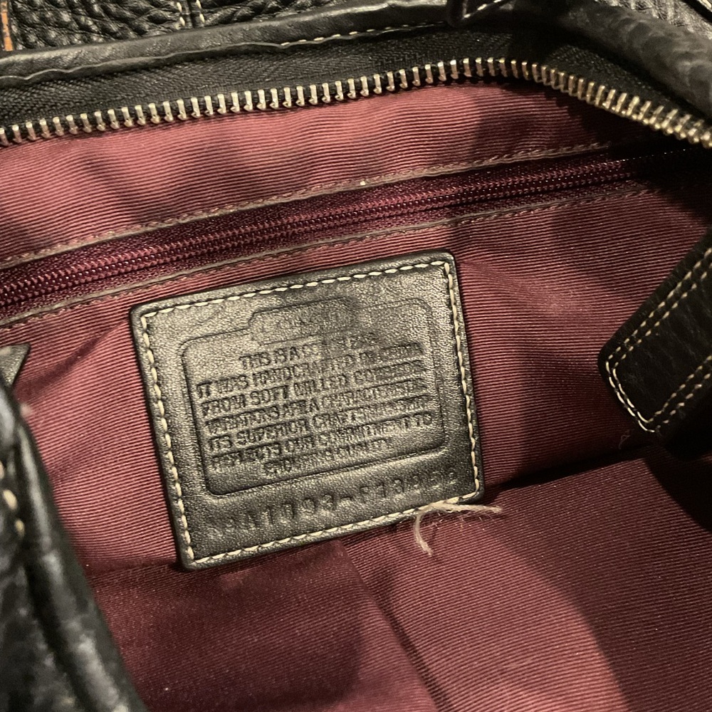 Vintage Coach Black HAMILTON Pebbled Leather Shoulder bag - Picture 6 of 10
